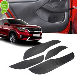 4pcs Car Door Anti Kick Pad Protection Covers Car Interior Door Anti Kick Panel Cover Trims Accessories for Kia Seltos 2020-2022