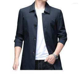 Men's Jackets Spring Autumn Jacket Male Midium Trenchcoat Business Casual Mens Thin And Coats Man Clothing Chaquetas Hombre