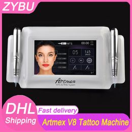 High Quality Permanent Makeup machine digital Artmex V8 touch Tattoo Pen Eye Brow Lip Rotary DermaPen MTS System tattoo PMU gun Microneedling System Skin Care