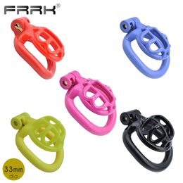 Cockrings FRRK light chastity rooster cage with 4 Cock ring suitable for male turtles male restraint device kit shiny black BDSM sex toys 230712