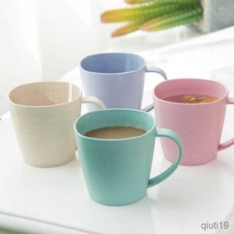 Mugs Style Plastic Tea Cup Coffee Tea Milk Drink Cup Eco-friendly Wheat Straw Cup Toothbrush Cup Bathroom 201ml-300ml R230712