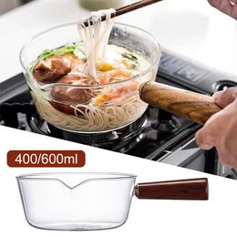 Milk Pot 400ml600ml Glass High Temperature Resistant Saucepan Household Noodle Baby Food Supplement Soup 230711
