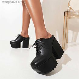 Sandals New Big Size 46 Confy Walking Mary Janes Pumps Ladies Office Wedges High Heels Platform Casual Woman Shoes T230712