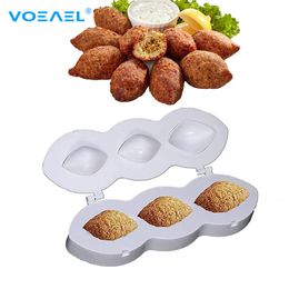 Meat Poultry Tools Plastic Meatball Mould Meatloaf Maker Press DIY Mould Kitchen Homemade Stuffed Meatballs for Making Fried Kibbeh 230712