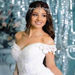 Hair Clips Bride Water Drop Wedding Accessories Crystal Crown Forehead Hairband Bridal Headdress Headband