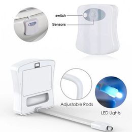 PIR Motion Sensor Toilet Seat Night Light 16Colors Waterproof Backlight For Bowl LED Luminaria Lamp WC Toilet Light D3.5