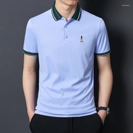 Men's Casual Shirts Summer Short-sleeved POLO Shirt Non-marking Non-iron Luxury Quality Classic Collar High Elasticity Thin Loose