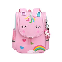 School Bags Children's backpack Children's cute backpack Children's pink unicorn anime School backpack Children's kindergarten backpack 230712