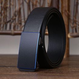 Belts 3.5CM Thick Cowhide Genuine Leathe Jeans Belt Business Toothless Automatic Buckle Men High Quality Luxury Male Strap Cintos