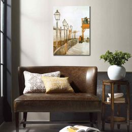 Enjoying The View Hand Painted Vincent Van Gogh Canvas Art Impressionist Landscape Painting for Modern Home Decor