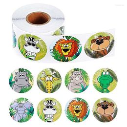 Gift Wrap 500pcs/roll Cute Animal Zoo Reward Stickers Labels Scrapbooking Kids Notebook Stationery Decor