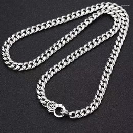 Chains 925 Sterling Silver Cuban Chain Japanese And Korean Hip-hop Necklaces Punk Vintage Cherry Blossom Fashion Necklace Luxury Gift