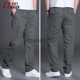 Men's Pants 77City Killer Casual Pants Men Plus Size 5XL 6XL Cotton Breathable Joggers Men Military Straight Multipocket Work Trousers Male J230712