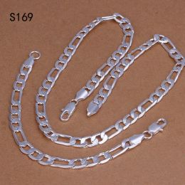 sterling silver jewelry sets good quality fashion 925 silver necklace bracelet jewelry set gts3a