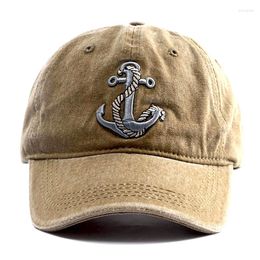 Ball Caps 2023 Hat Retro Anchor Embroidery Fashion Hip Hop Adjustable Baseball Cap Men And Women's Washed Cowboy Soft Top CP019
