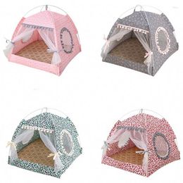 Kennels 2023 Pet Dog Tent House Breathable Foldable Puppy Cat Bed Portable Accessories Cozy Kennel For Small Nest