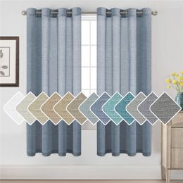 Curtain Natural Linen Fabric Sheer Modern For Living Room Bedroom Luxury Tulle Curtains Home Decoration Drapes 2 Panels