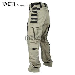 Men's Pants Men Military Tactics Pants Quick Dry Tactical Cargo Pants WearResistant MultiPocket Men's Trousers Loose Combat Work Pant Male J230712