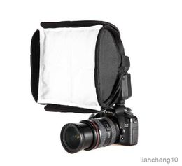 Flash Diffusers New Foldable DSLR Camera Top Flash Diffuser Soft Box Flashgun Softbox 23cm used for Universal Speedlight Photo Studio Accessory R230712