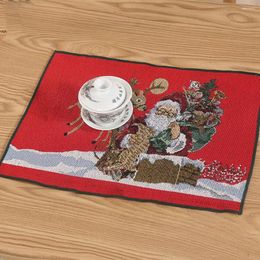 Table Napkin Polyester Napkins Cotton Kitchen Christmas Pattern Tea Towel Absorbent Dish Cleaning Towels Cocktail For Weddings