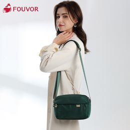 Evening Bags Fouvor Waterproof Nylon Small Zipper Bag Women Simple Wild Canvas Casual Ladies Oxford Shoulder Messenger 601306 230711