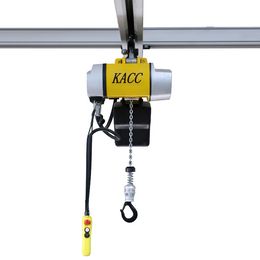 Cargo lifting electric chain hoist with motorized trolley