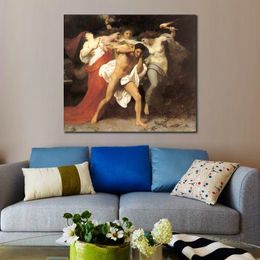 Luxurious Canvas Art Portrait Painting William Adolphe Bouguereau Orestes Pursued Hand Painted Study Rooms Decor