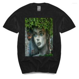 Men's T Shirts Summer Mens Black T-shirt Graffiti Fashion Tees Tops Cotton Tee-shirt Male