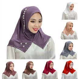 Ethnic Clothing Luxury Tassels Beaded Turban Cap Cocktail Party Women Muslim Abayas Hijab Headscarf Wrap Shawls Headwear