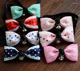 Dog Collars Arrival Pet Bow Necklace With Bell Holiday Gift Collar Leash For Puppy 20pcs