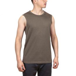 Men's Tank Tops Mens Classic Sleeveless vest 100 Pure superfine merino wool Pullover soft next to skin comfortable out door 230711