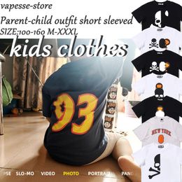 kids clothes apes baby Parent Child Short Sleeve Summer Cotton T-shirt baby Boys Girls childrens t-shirt toddlers shorts baby boy summer size 80-130