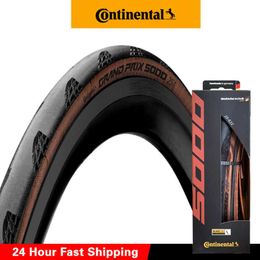 Bike Tyres Continental Grand Prix 5000/700X25C Turmeric Road Bicycle Tyres Bike Dead fly Bicycle Folding Stab-Resistant Tyre GP5000 HKD230712