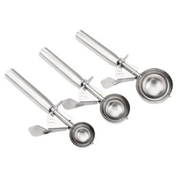 Ice Cream Tools Stainless Steel Scoop Tool Cookie Icecream Spoon Ball Mould Yoghourt Dough Meat Watermelon Kitchen Gadget 230711