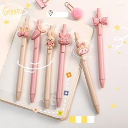 0.5mm Cute Ball Pen Cartoon Animals Refill Rods Handle Gel For School Child's Kawaii Stationery