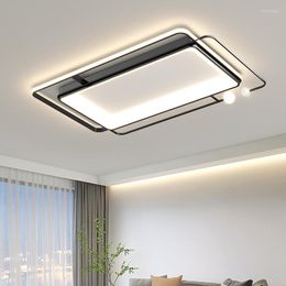Ceiling Lights Modern Living Room Lamps Simple Atmosphere 2023 Led Rectangular Home Indoor Lighting Decorative