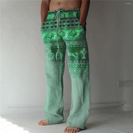 Men's Pants 3D Printing Flower Dark Pattern Fruit World Peace Personalised Cool Beachwear White Beige Casual Fashion