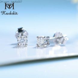 Charm Kuololit 100% Moissanite Gemstone 585 Rose Gold Earrings for Women Solid 925 Sterling Silver Card Party Exquisite Jewellery Z230713