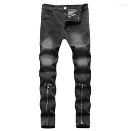 Men's Jeans Spring And Autumn Cotton Pencil Classic Youth Slim Fit Elastic Thin Casual Pants Sports Running