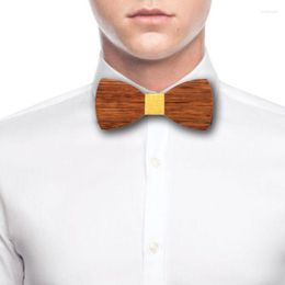 Bow Ties Handmade Cork Wood For Men Wedding Party Unique Accessories Solid Color Drop