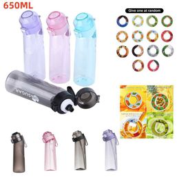 water bottle 650ml Water Bottle Kettle with 7 Flavour Scent Rings Fruit Fragrance Scented Drinking Cup For Outdoor Camping Sport