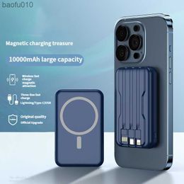 10000mAh Powerbank Magnetic Wireless Power Bank Portable External Auxiliary Battery PD20W Fast Charger For iPhone 14 13 12 L230712