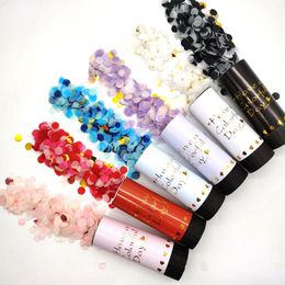 Mini Hand Held Festive Confetti Cannon Wedding Anniversary Birthday Party Fireworks Twisted Spring Salute Fireworks Tube Decor