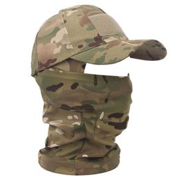 Fashion Face Masks Neck Gaiter Military Hood Tactical Army Baseball Caps for Men Women Summer Sun Hats Outdoor Camouflage Balaclava Half Ski Mask 230711