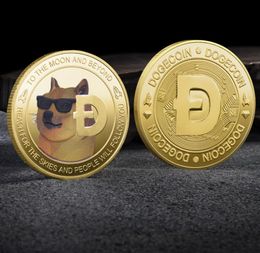 Arts and Crafts Dogecoin Colour three-dimensional relief Commemorative coin