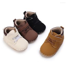 First Walkers Infant Baby Boys Sneakers PU Leather Shoes Anti-Slip Sole Prewalker Toddler Walker Items