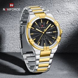 Top Original Brand NAVIFORCE Quartz Watches for Men Luxury Waterproof Stainless Steel Casual Wristwatch 2023 New Fashion Design