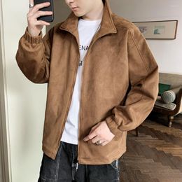 Men's Jackets 2023 Suede Coat Spring Senior Texture Tooling Light Business Casual British Jacket Top Outerwear Coats