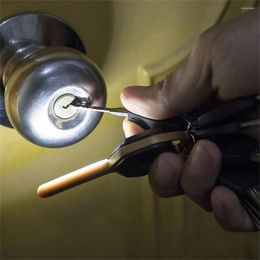 Keychains Mini LED Light Key Shape Keychain Lamp Torch Emergency Camping Ring Gracious