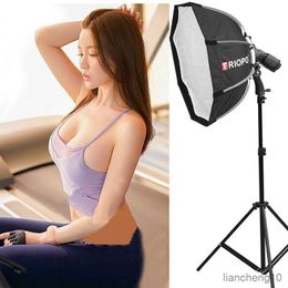 Flash Diffusers Triopo 55cm 65cm 90cm 120cm Speedlite Portable Octagon Umbrella Softbox + Honeycomb Grid Outdoor Flash Soft Box for Canon Godox R230712